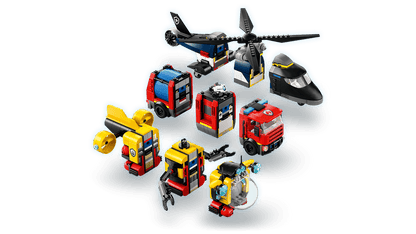 Remix Helicoptero Camion De Bomberos Y Submarino Lego City