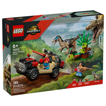 Escape En Auto Todoterreno Y Raptor Al Acecho Lego Jurassic World
