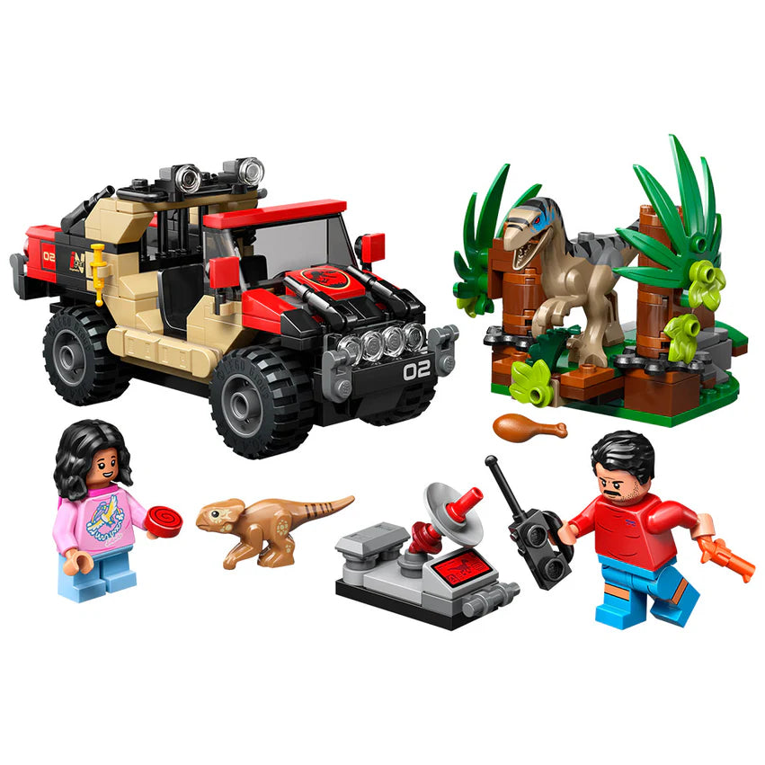 Escape En Auto Todoterreno Y Raptor Al Acecho Lego Jurassic World