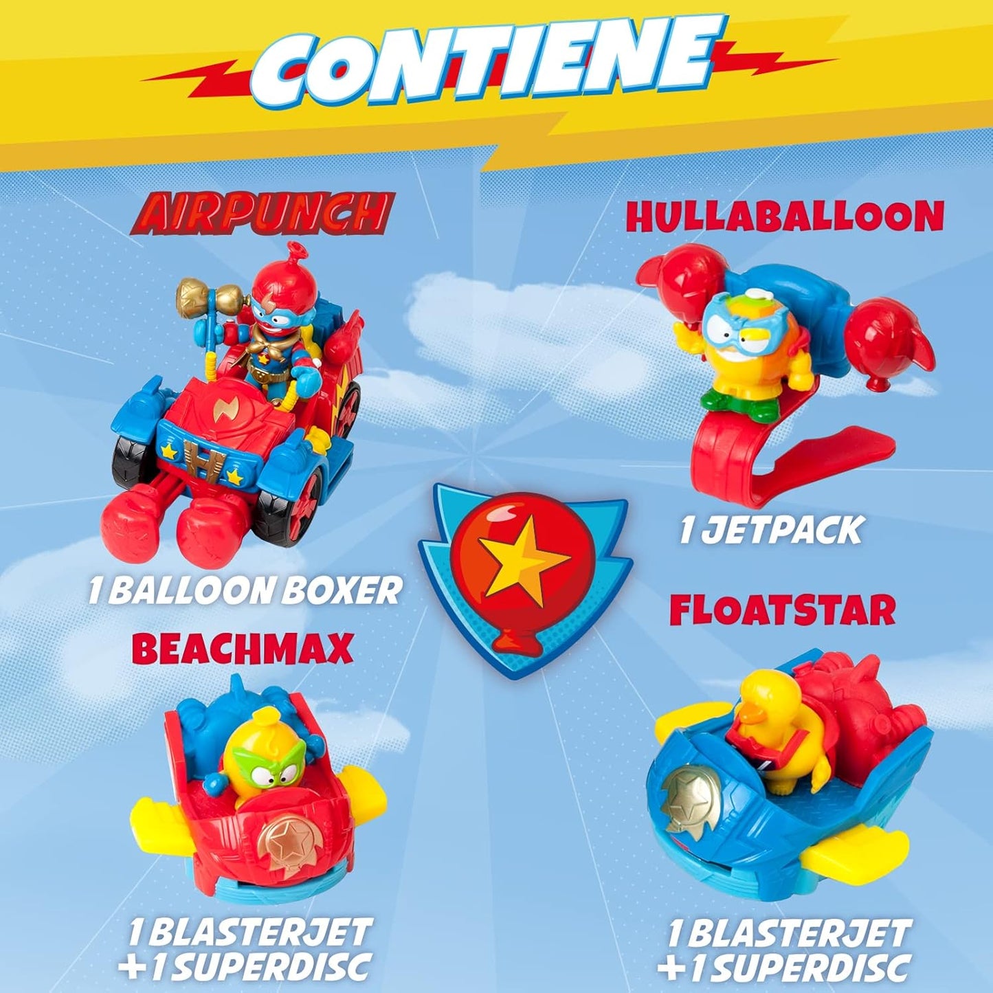 SuperThings Vehicle Balloon Boxer con Kazoom Kid y 3 Figuras Exclusivas