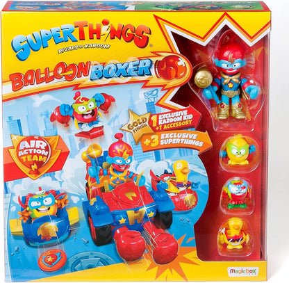SuperThings Vehicle Balloon Boxer con Kazoom Kid y 3 Figuras Exclusivas