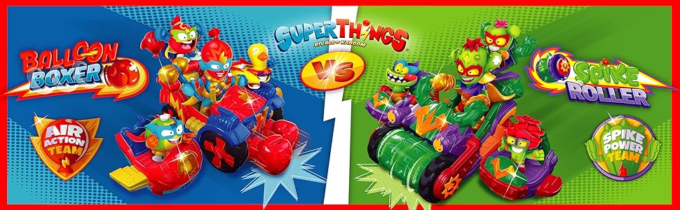 SuperThings Vehicle Balloon Boxer con Kazoom Kid y 3 Figuras Exclusivas