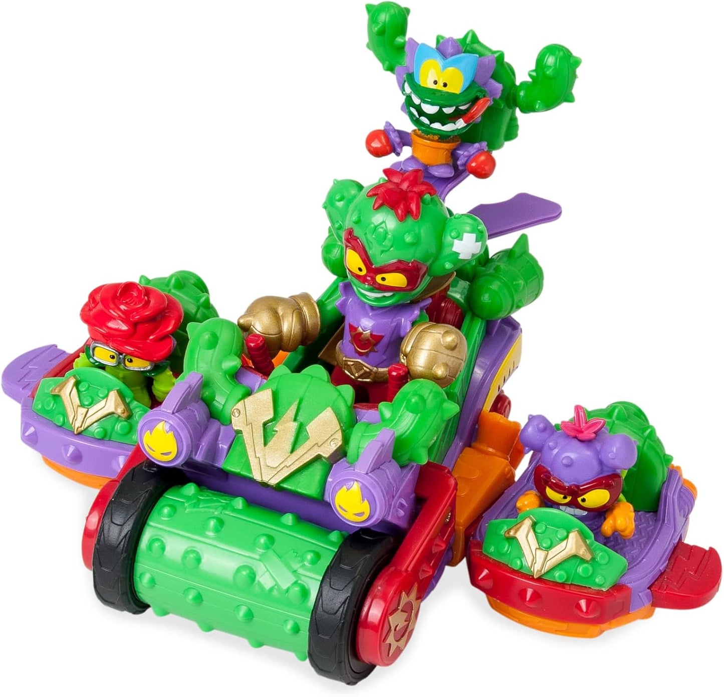 SuperThings Vehicle Spike Roller con Kazoom Kid y 3 Figuras Exclusivas