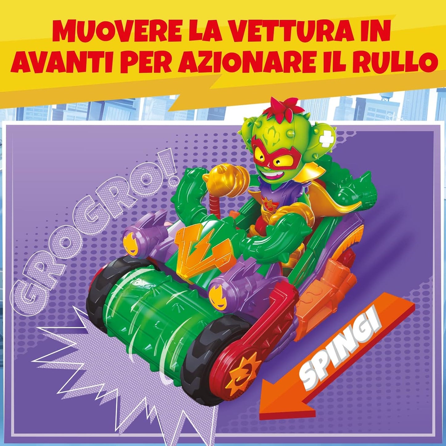 SuperThings Vehicle Spike Roller con Kazoom Kid y 3 Figuras Exclusivas