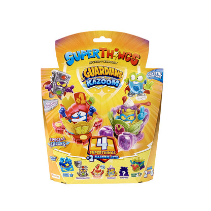 SuperThings Guardians of Kazoom Blister con 4 Figuras y 2 Kazoom Jets