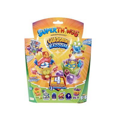SuperThings Guardians of Kazoom Blister con 4 Figuras y 2 Kazoom Jets