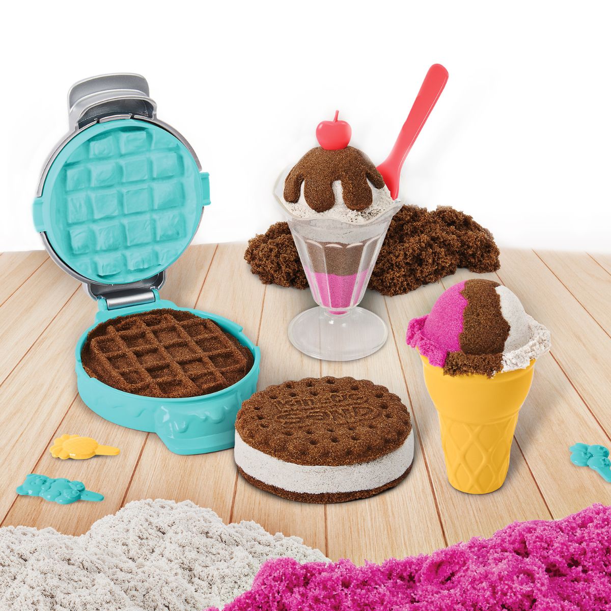 Estación de Helados Kinetic Sand - 454 g de Arena Mágica con Aroma y Accesorios