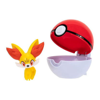 Pokebola Con Figura Pokémon - Fennekin & Pokeball