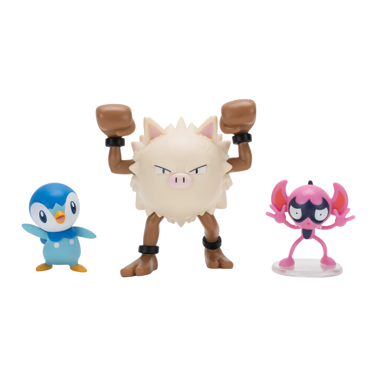 Pokémon Pack 3 Figuras - Piplup + Primeape + Impidimp