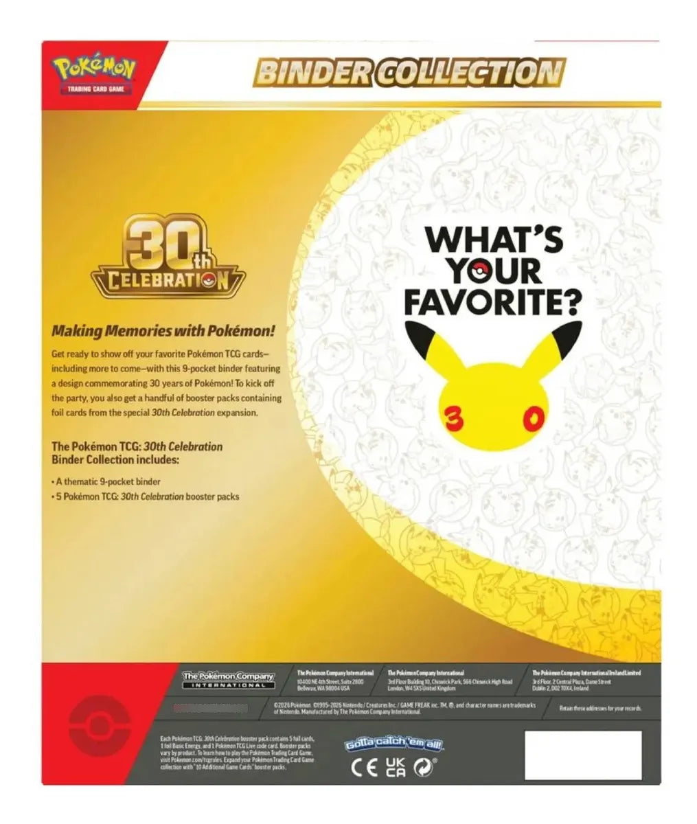 Pokemon Tcg 30th Celebration Binder Collection Ing