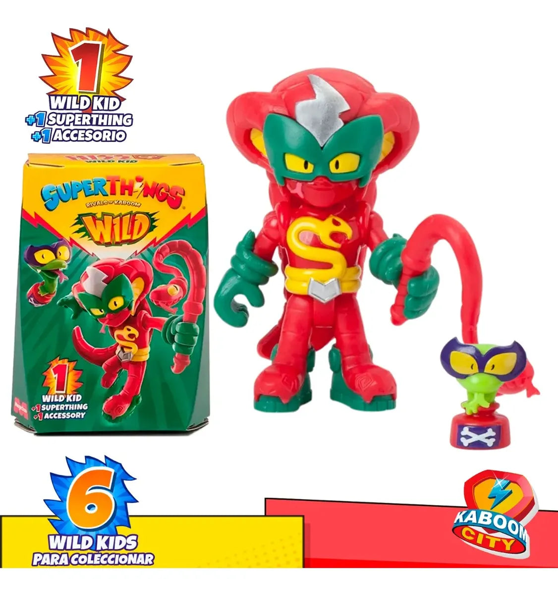 SuperThings Wild Kid y Accesorio Sorpresa - Hiss