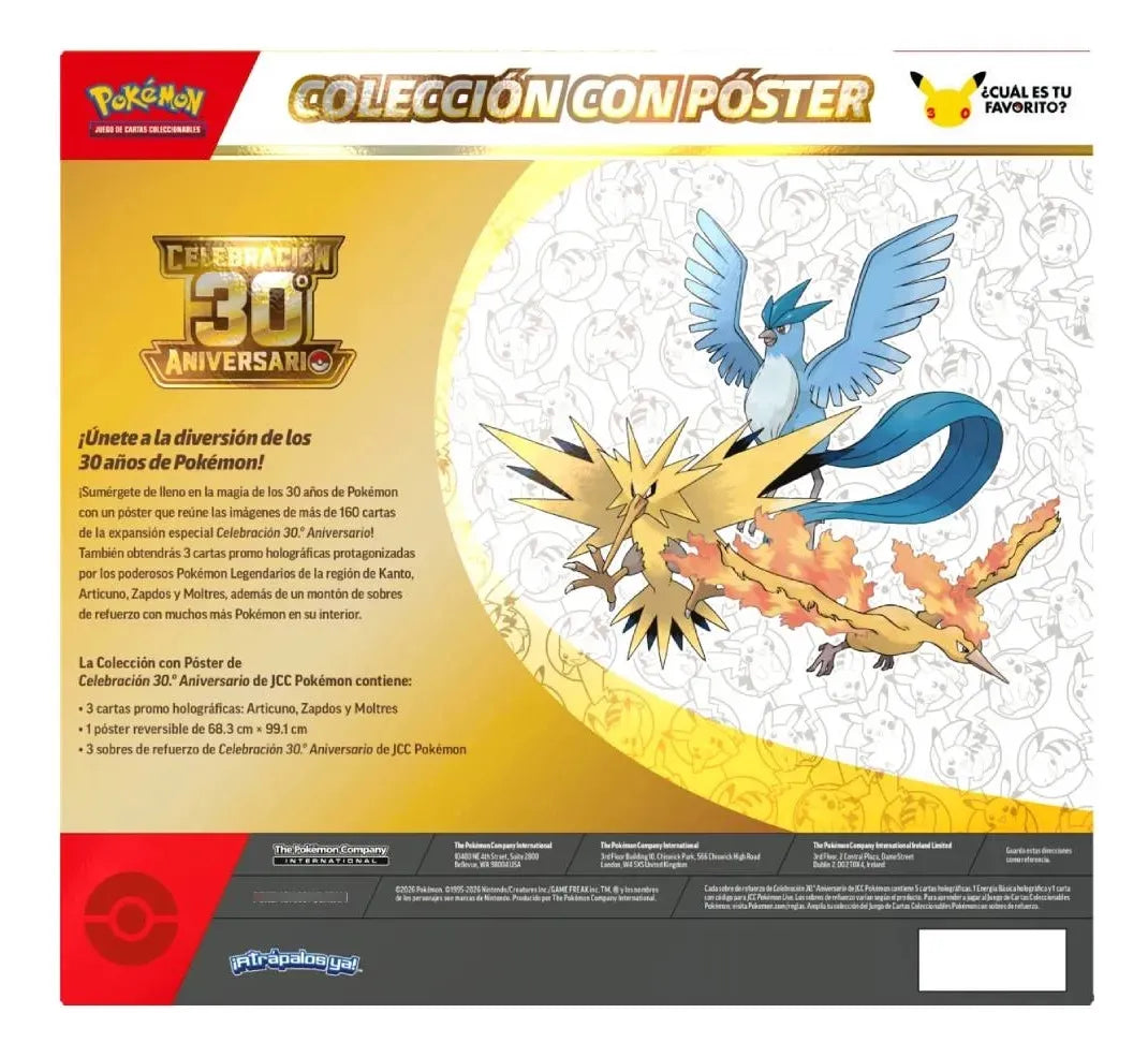 Pokemon Tcg 30th Celebration Poster Collection Inglés