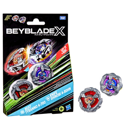 Beyblade Dual Pack X - Beat Tyranno 4-70q - Knife Shinobi 4-80hn