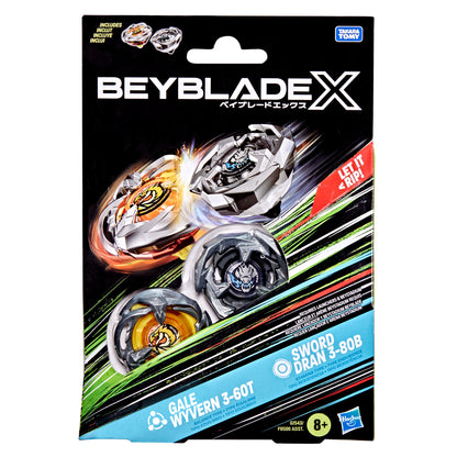 Beyblade Dual Pack X - Gale Wyvern 3-60t - Sword Dran 3-80b