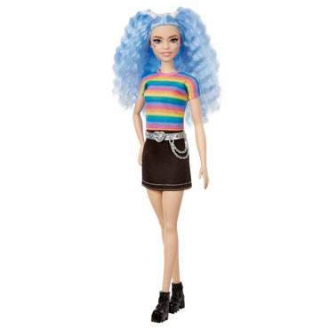 Barbie Fashionistas - Top Arcoiris Y Falda Negra