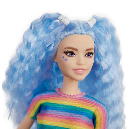 Barbie Fashionistas - Top Arcoiris Y Falda Negra