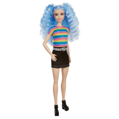 Barbie Fashionistas - Top Arcoiris Y Falda Negra