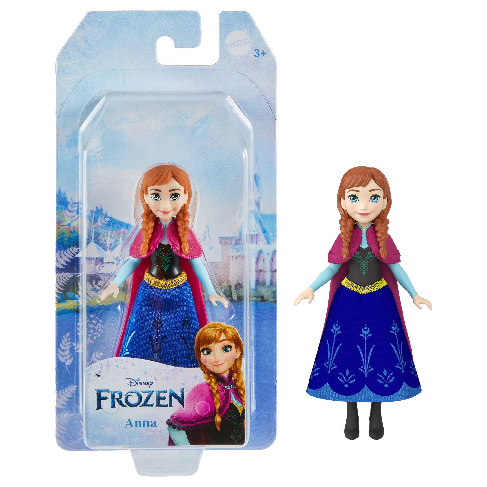 Disney Frozen Muñecas Pequeñas - Anna Vestido Azul 9cm-1