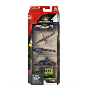 Matchbox Jurassic World Auto Básico Paquete De 5 - Helicóptero