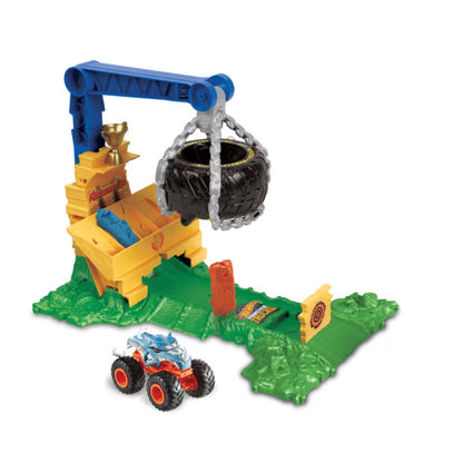 Hot Wheels Monster Trucks Pista De Juguete Reto En La Selva