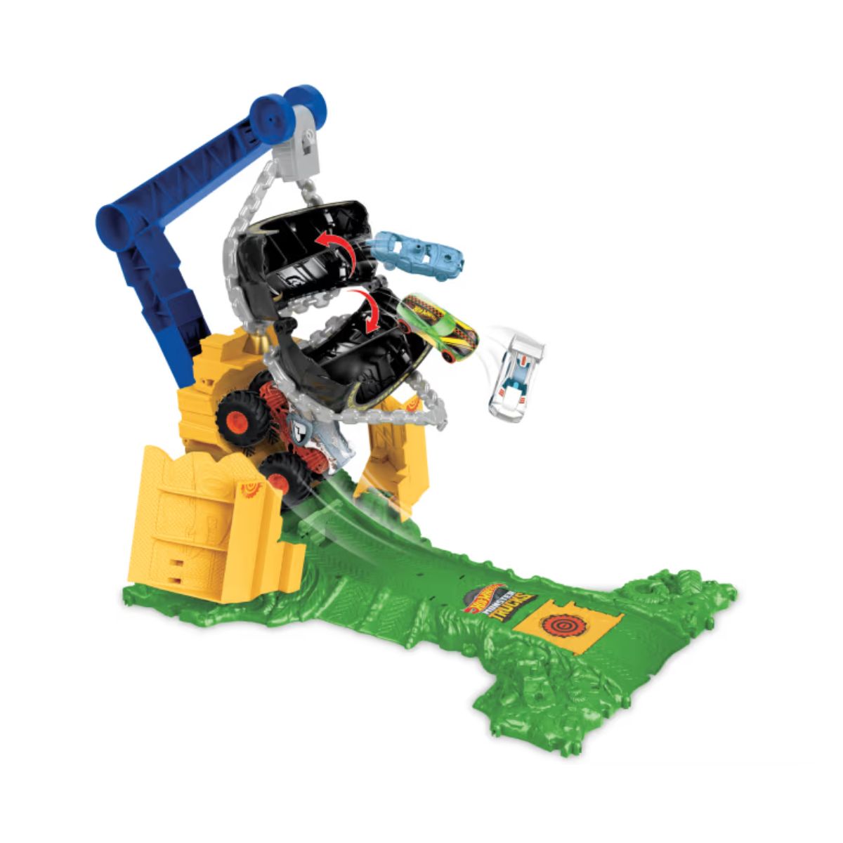 Hot Wheels Monster Trucks Pista De Juguete Reto En La Selva
