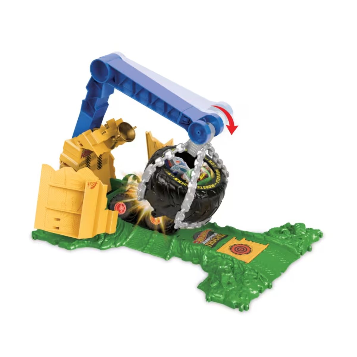 Hot Wheels Monster Trucks Pista De Juguete Reto En La Selva