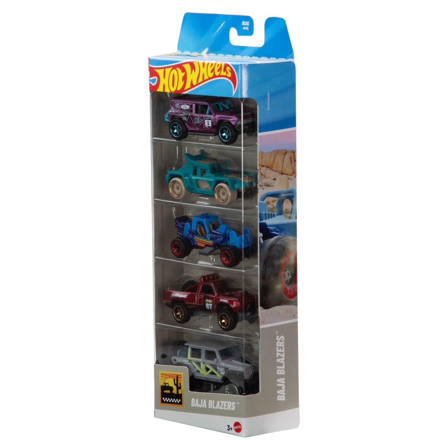 Pack 5 Autos Básicos Hot Wheels - Tooned Stunt Tracks Exotique Baja Blazers