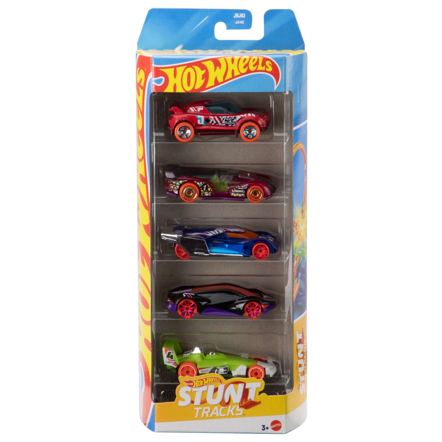 Pack 5 Autos Básicos Hot Wheels - Tooned Stunt Tracks Exotique