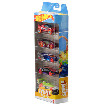Pack 5 Autos Básicos Hot Wheels - Tooned Stunt Tracks Exotique