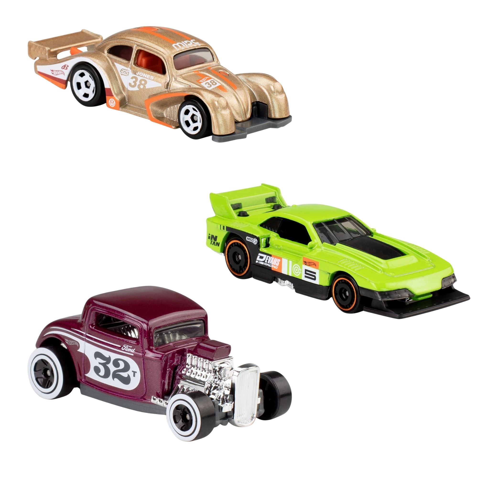 Pack 5 Autos Básicos Hot Wheels - Rápido y Furioso HW Retro Racers