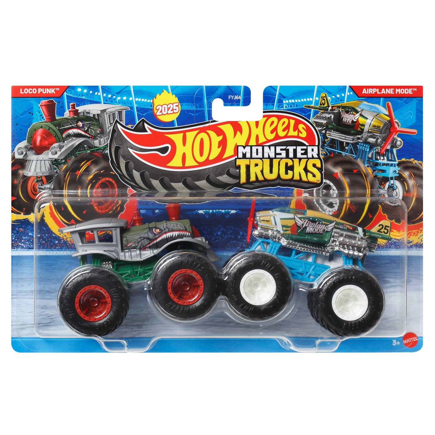 Hot Wheels Monster Trucks Escala 1:64 Loco Punk Vs Airplane Mode