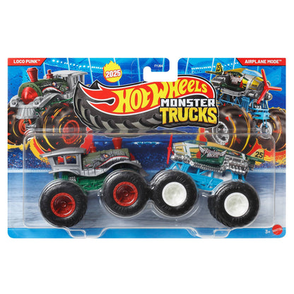 Hot Wheels Monster Trucks Escala 1:64 Loco Punk Vs Airplane Mode