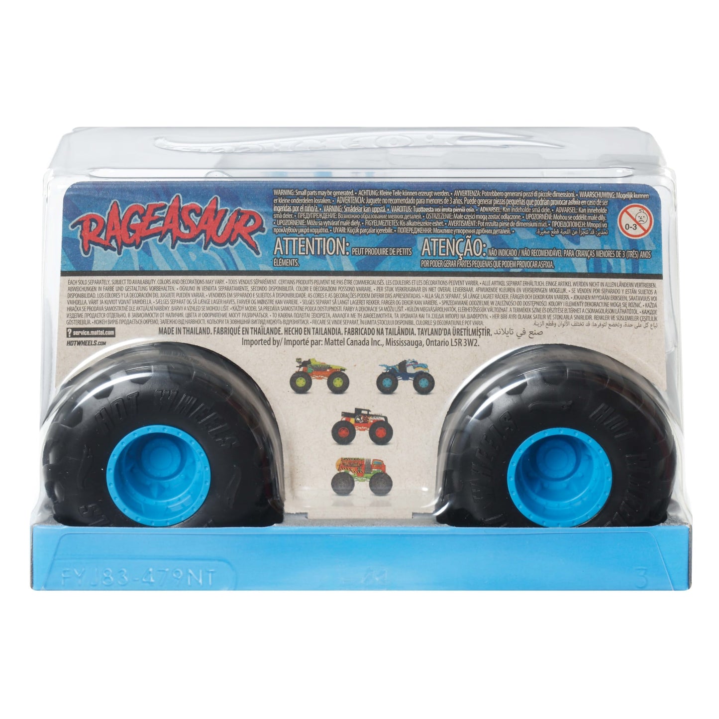 Hot Wheels Monster Trucks Escala 1:24 - Rageasaur