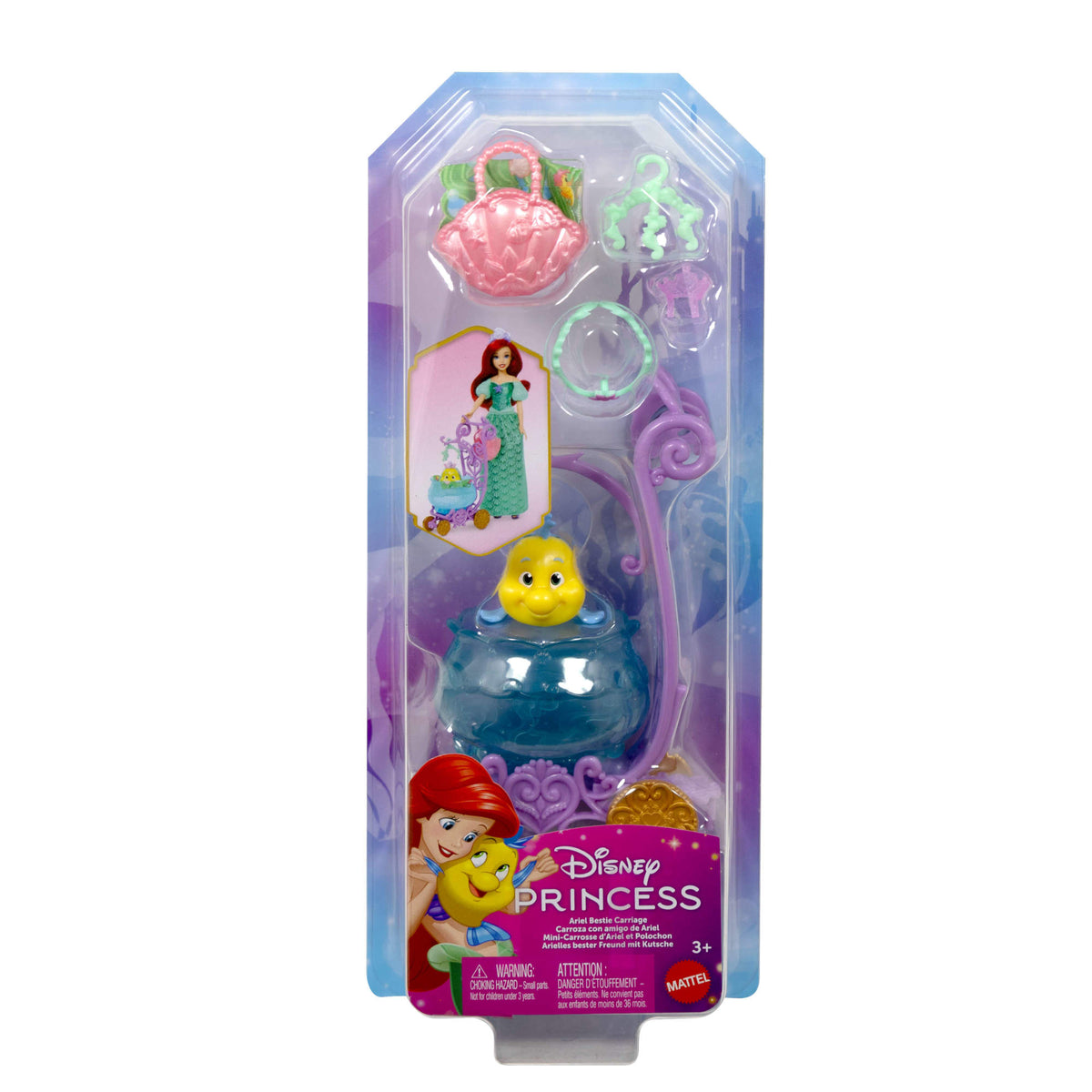 Disney Princesa Carriola De Animalitos - Carroza Con Amigo De Ariel