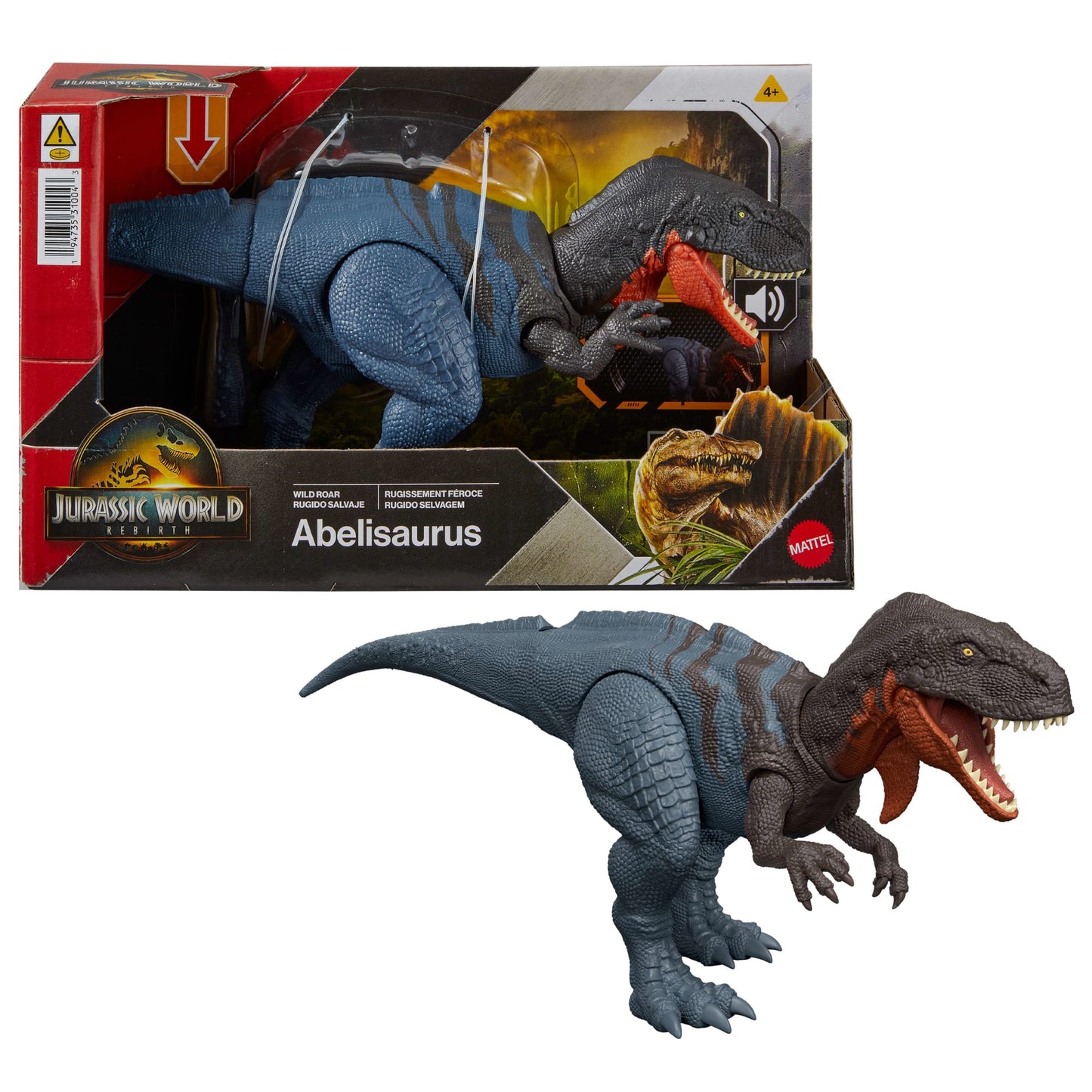 Jurassic World Dinosaurio de Juguete Rebirth Rugido Salvaje - Abelisaurus