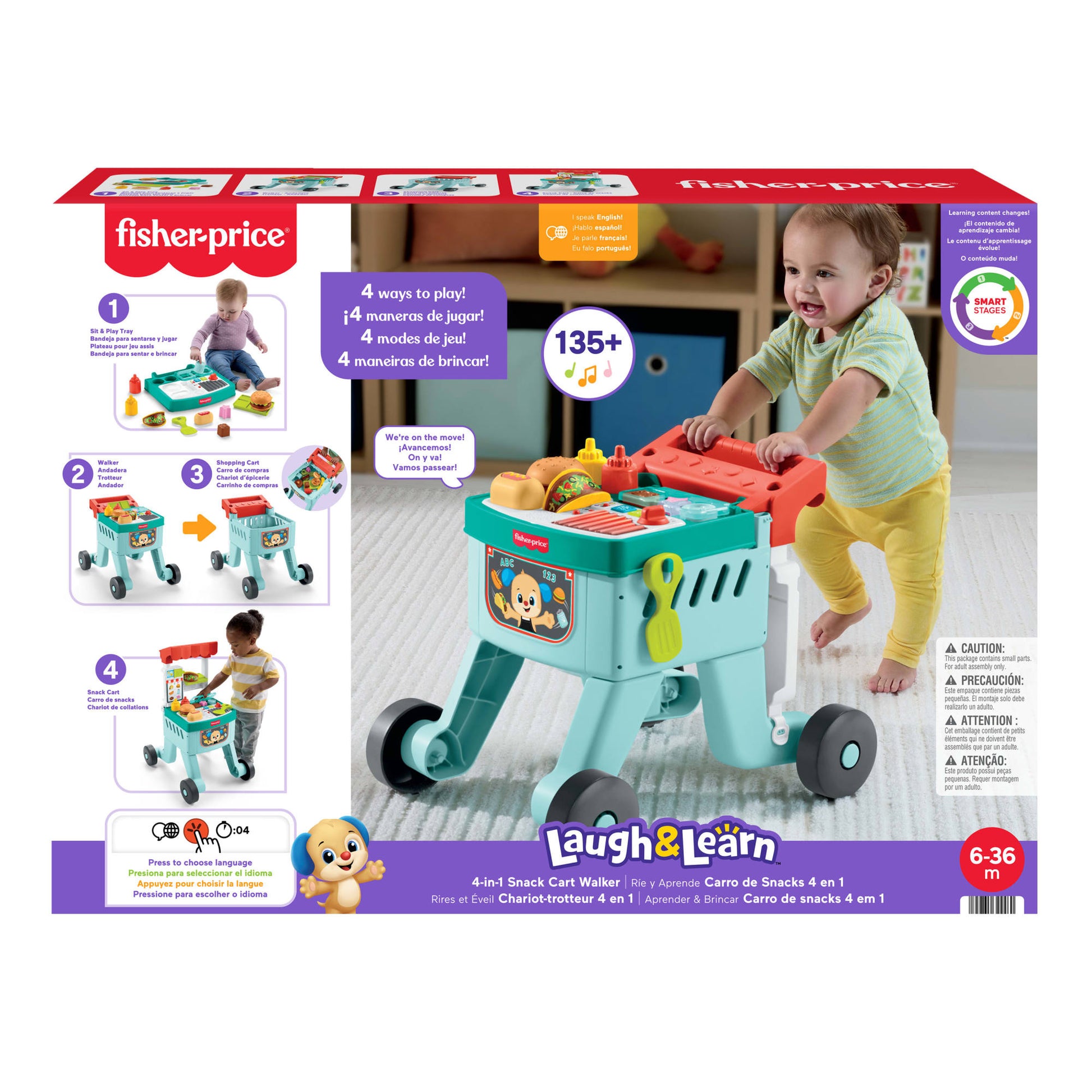 Fisher-price Andadera Para Bebés Carro De Snacks 4 En 1-16