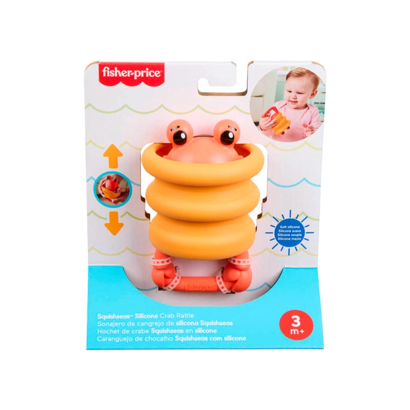 Fisher-Price Squishseas Animalitos del Mar Mordedera Sensorial - Cangrejo