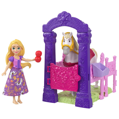 Disney Princesa Princesas Con Establo Y Caballo - Establo Real De Rapunzel-1