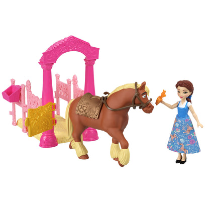 Disney Princesa Princesas Con Establo Y Caballo - Establo Real De Bella-3