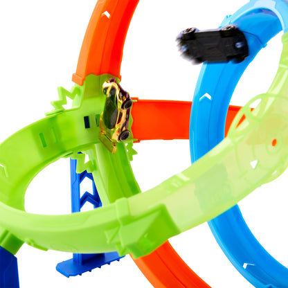 Hot Wheels Pista De Juguete Pista De Acrobacias Lanza Y Choca-5