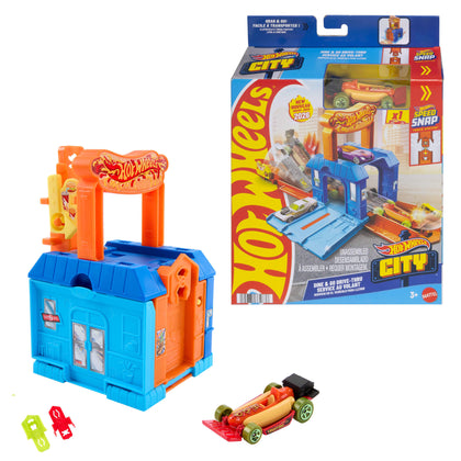 Hot Wheels Pistas Sorpresa - Servicio En El Vehiculo Para Llevar