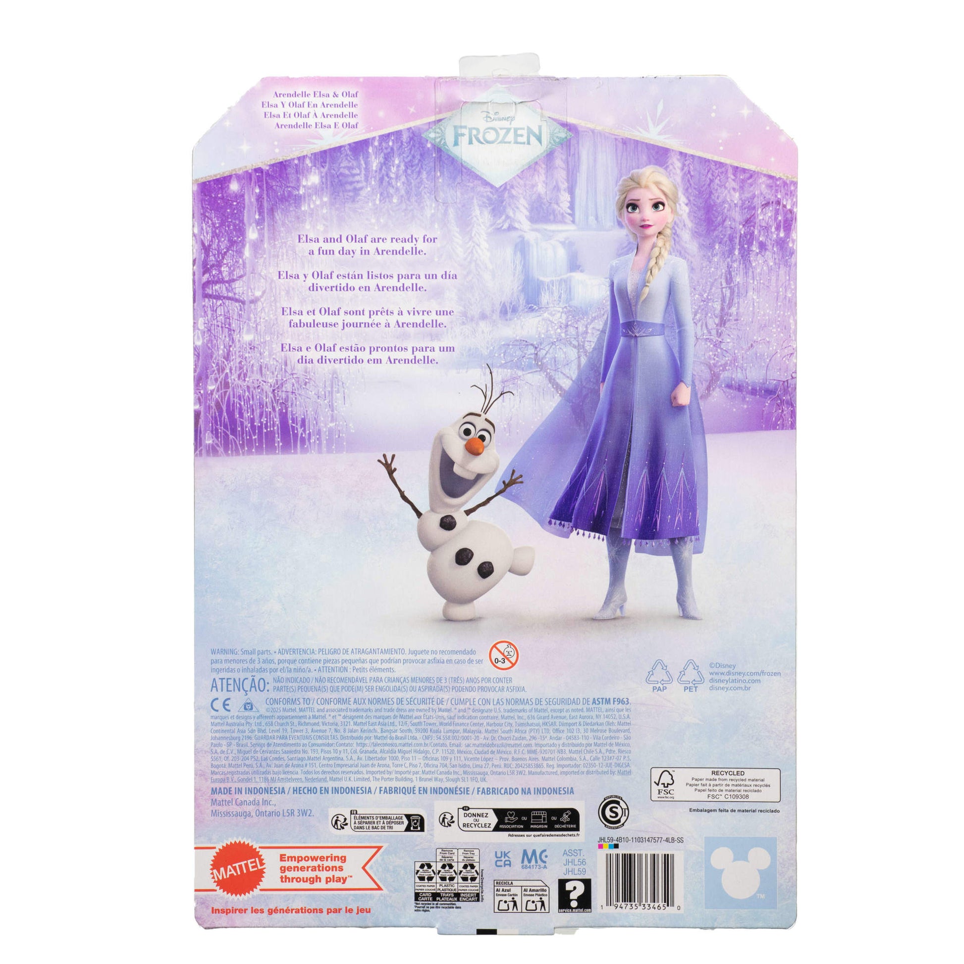 Disney Princesa Princesas Con Accesorios Sorpresa - Elsa Y Olaf En Arendelle-6