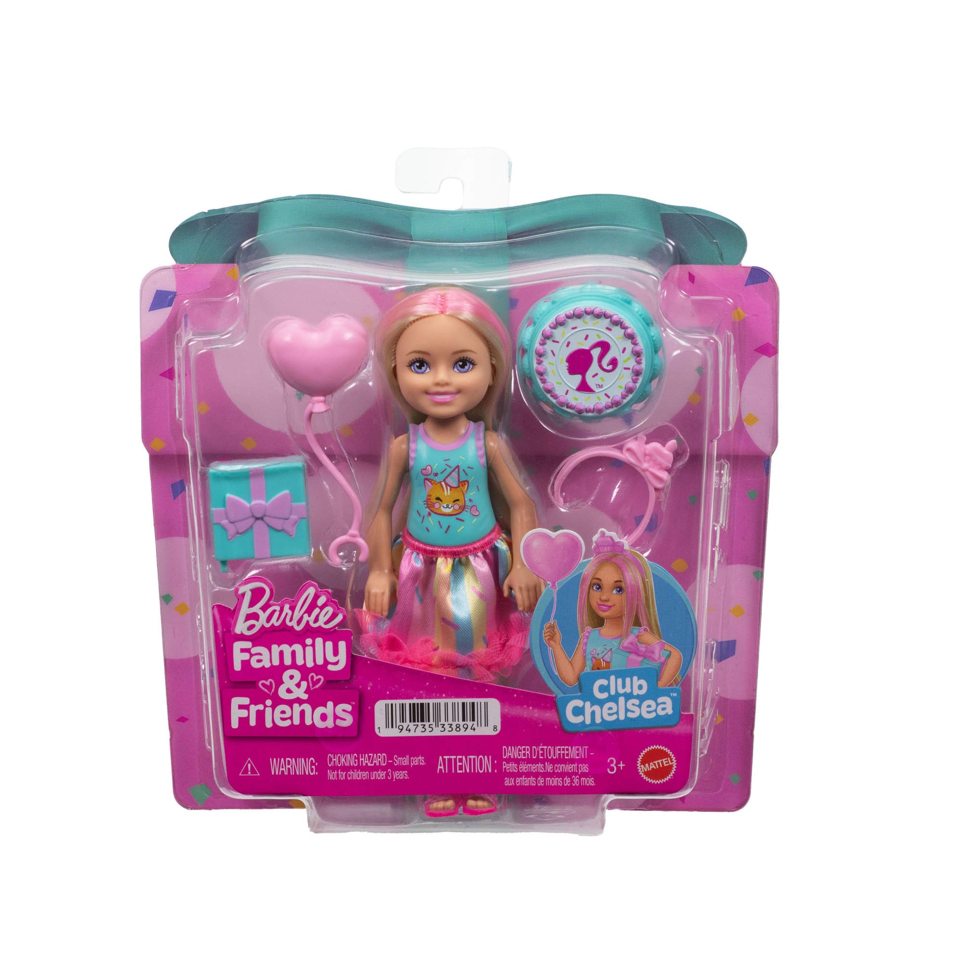 Barbie Chelsea Cumpleañera Falda Rosa-6