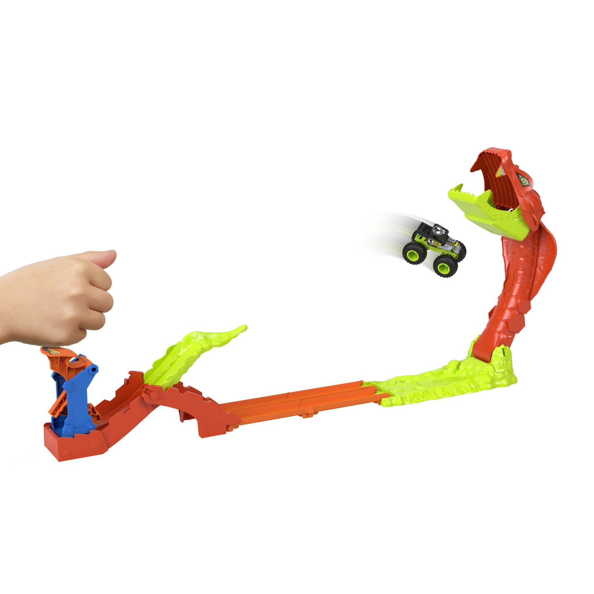 Hot Wheels Pista De Juguete Pista Monster Trucks Mordida De Serpiente-2