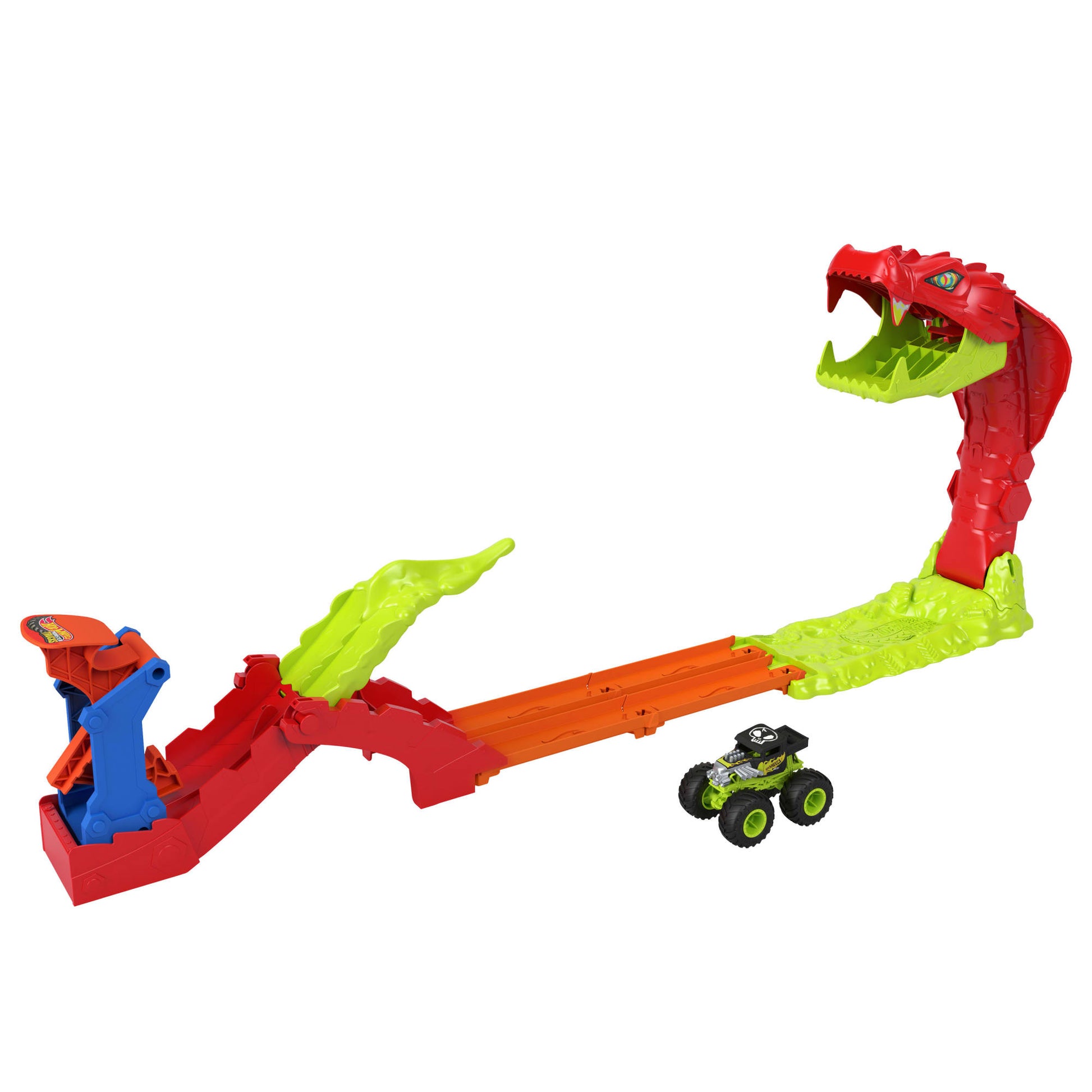 Hot Wheels Pista De Juguete Pista Monster Trucks Mordida De Serpiente-6