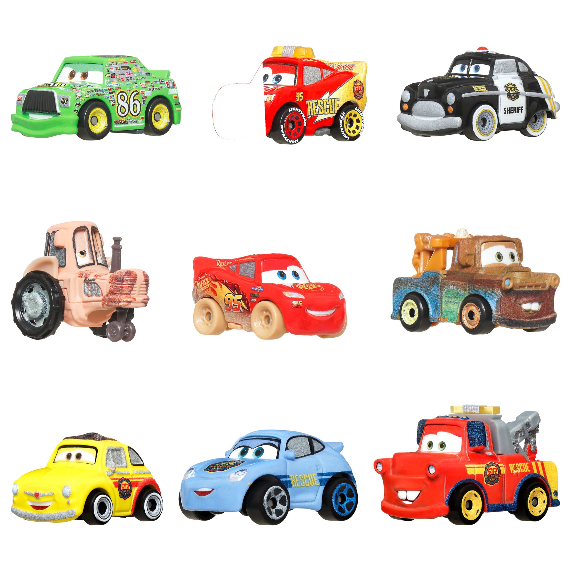 Cars Disney Pixar Vehículo Paquete De 3 - Mate Grua De Rescate-1