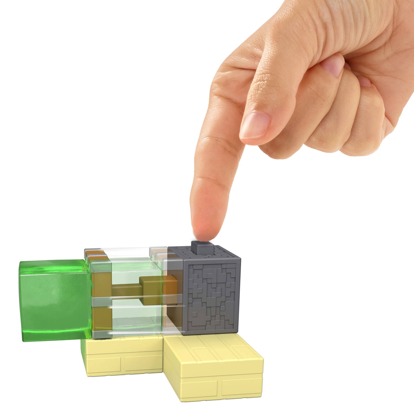 Minecraft 3.25 Puladas Con Mecanismo De Activación De Piedra Roja - Trampa Con Piston Pegajoso-3