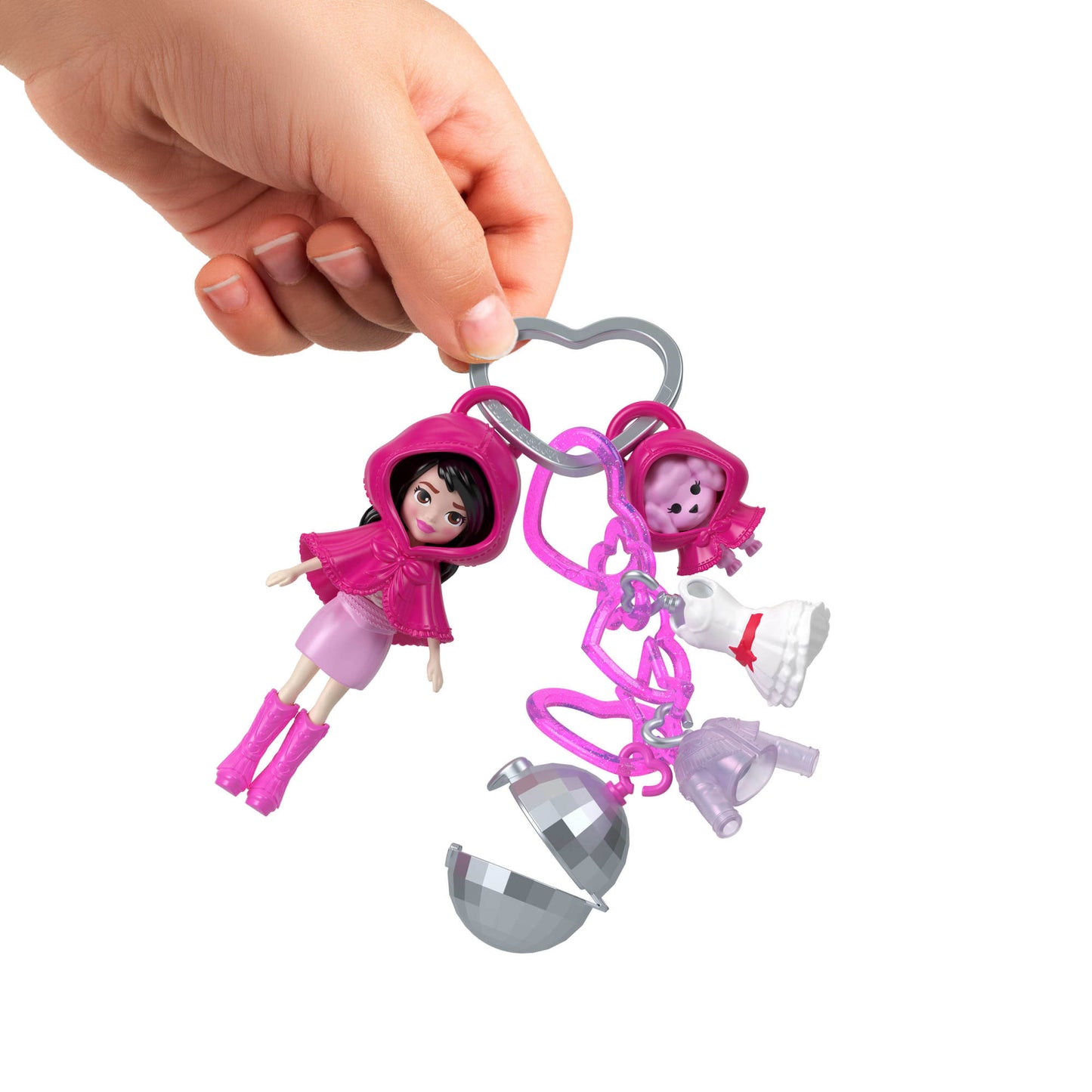 Polly Pocket Llavero Fashion Charms - Kit De Llavero Rosado-5
