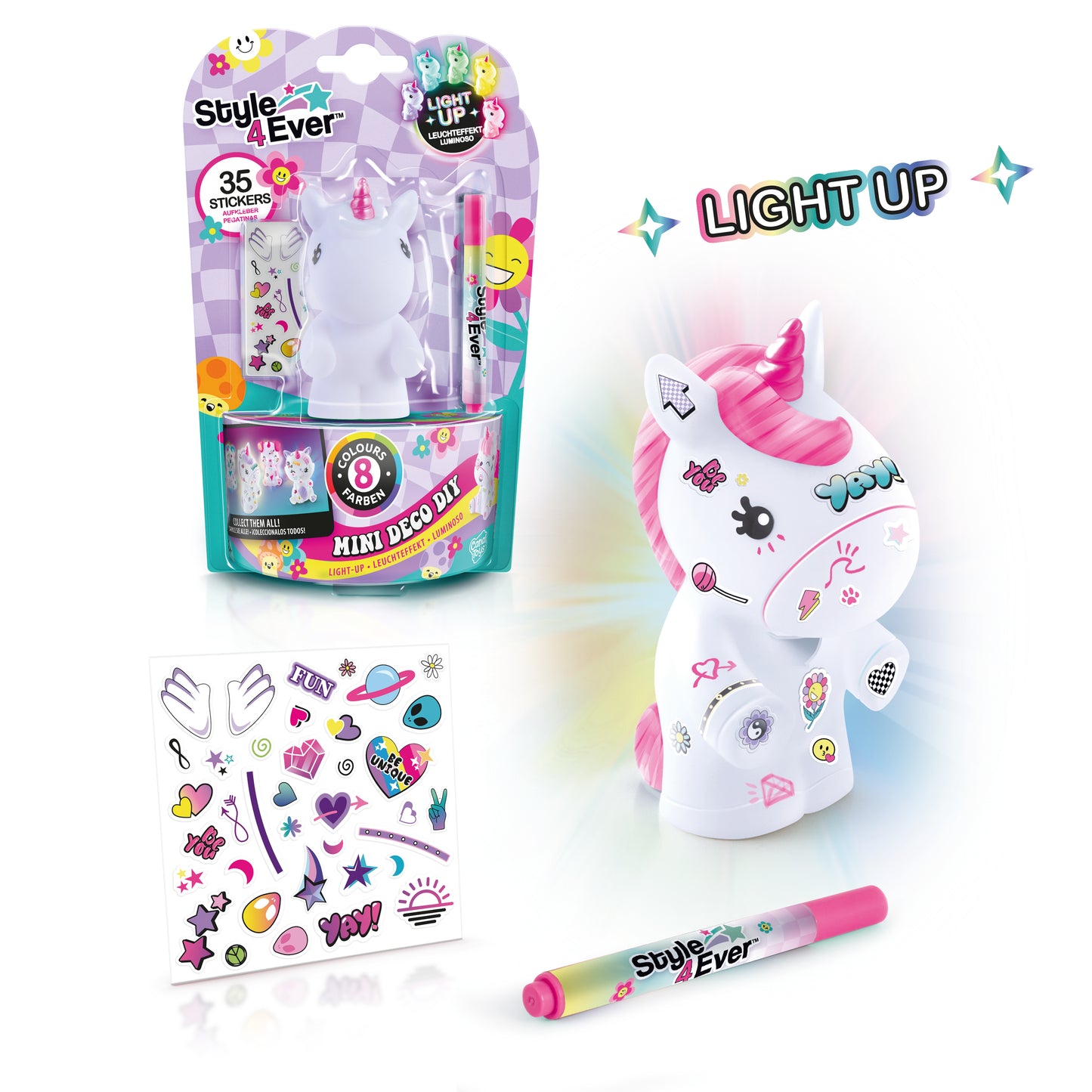 Unicornio Mini Diy - Con Luz