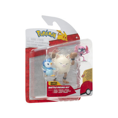 Pokémon Pack 3 Figuras - Piplup + Primeape + Impidimp
